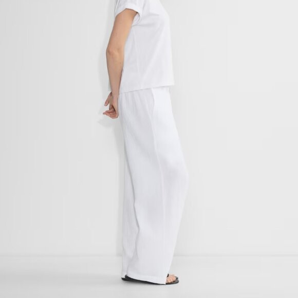 NWT Aritzia LITTLE MOON AirPlush Cotton Sail Pant WHITE - Picture 5 of 11